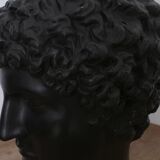 Greek head in waxed black plaster