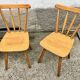 Set of 6 vintage bistro chairs - Warm stained wood