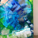 Abstract flowers, modern canvas signed by Myriam Guenaizia.