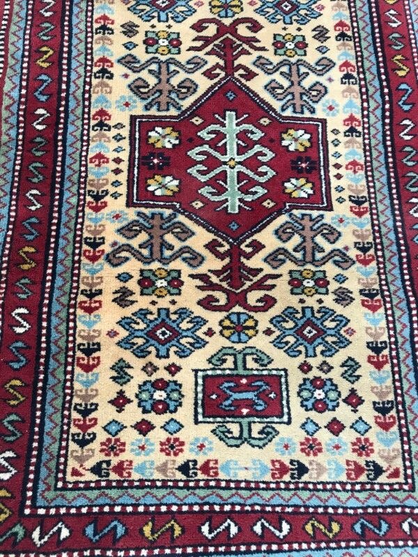 Carpet vintage caucasian chirwan done hand 75 x 120 cm