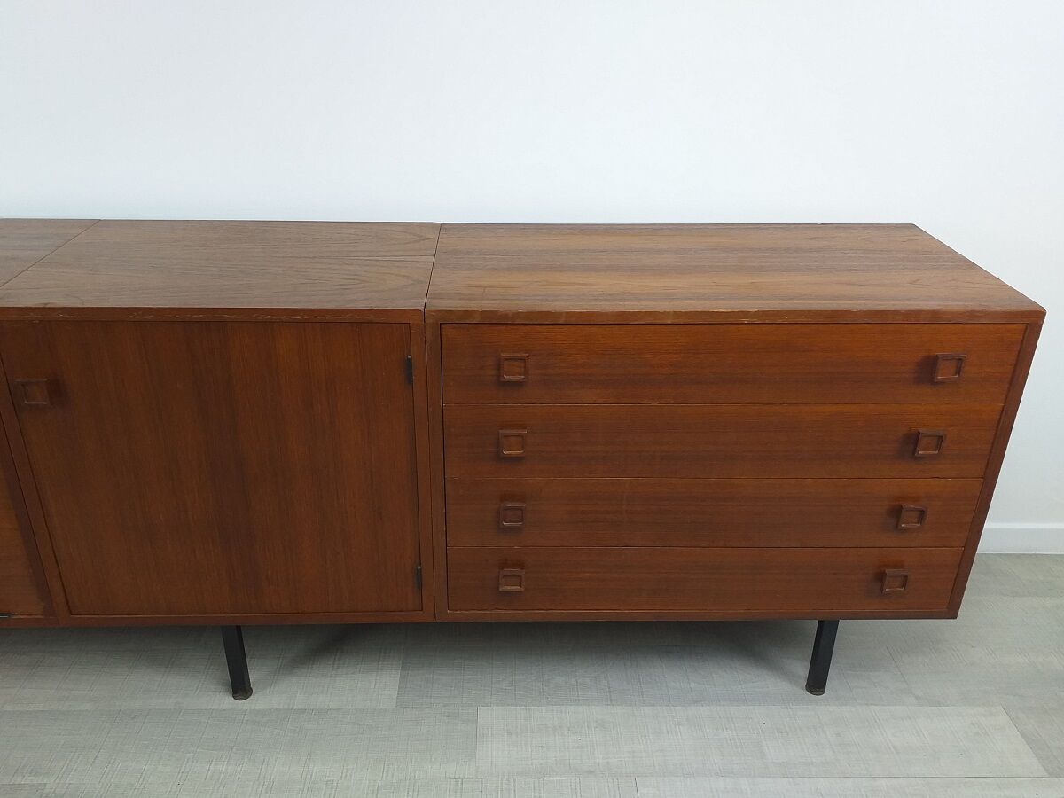 Modernist 60s vintage Scandinavian teak sideboard
