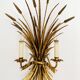Large Gilded Italian Hollywood Regency Metal Wall Lamp by Hans Kögl