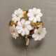 Swedish wall lamp in transparent and white glass shaped like flowers 1960s