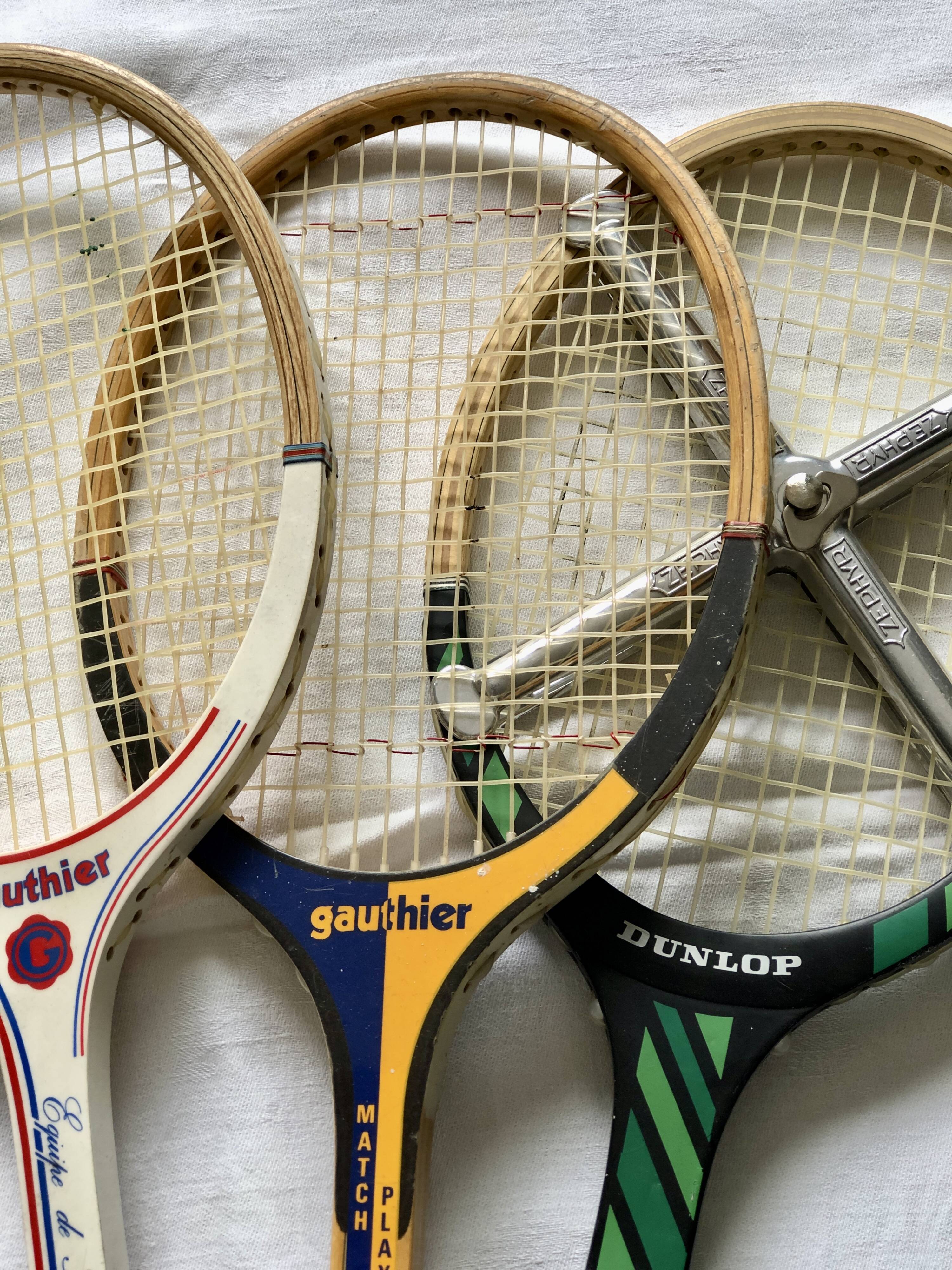 Lot of 4 vintage tennis rackets