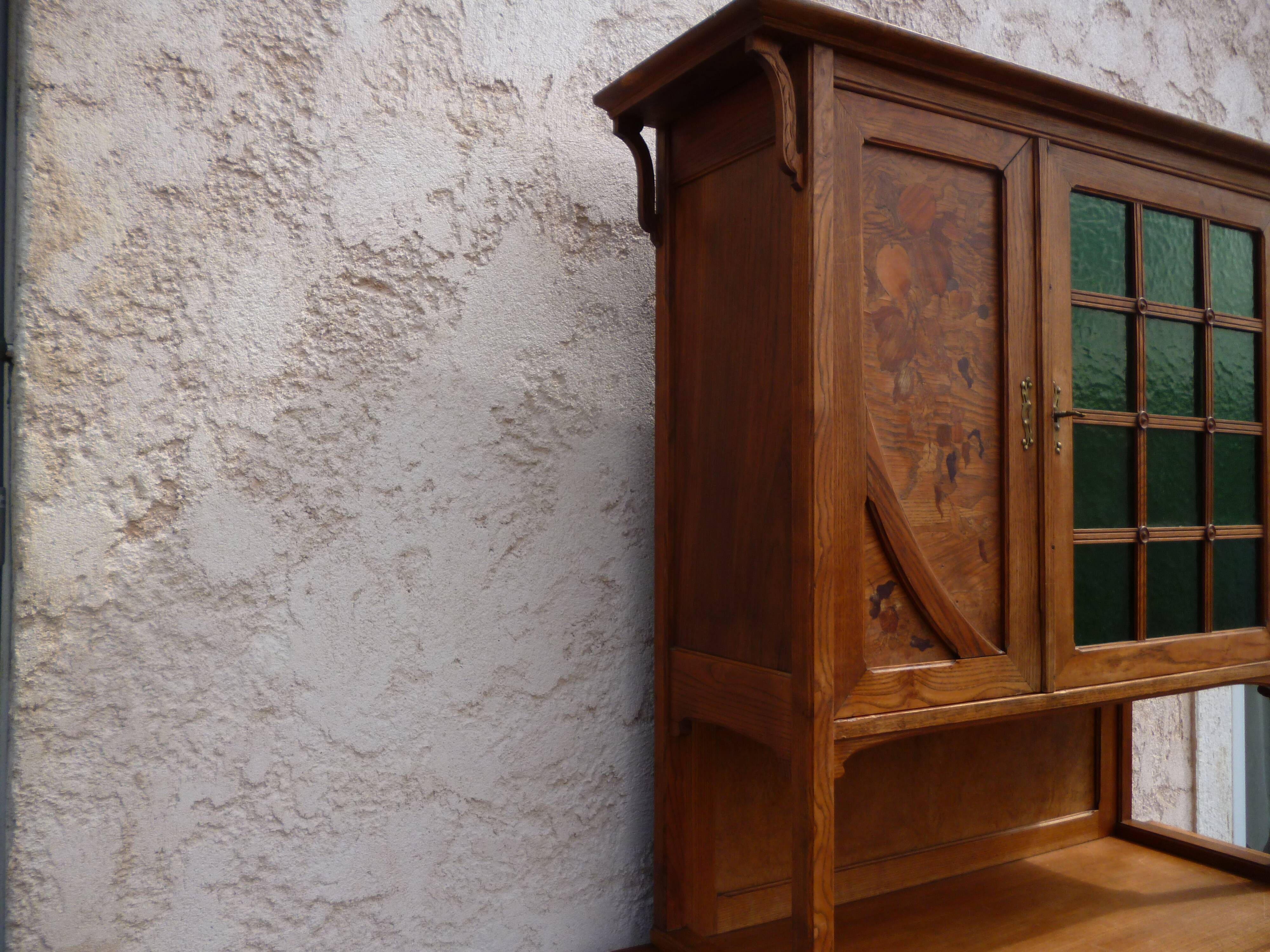 Two-body Art Nouveau buffet with Marquetry