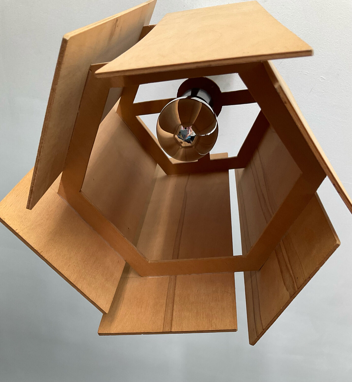 Scandinavian wooden pendant lamp