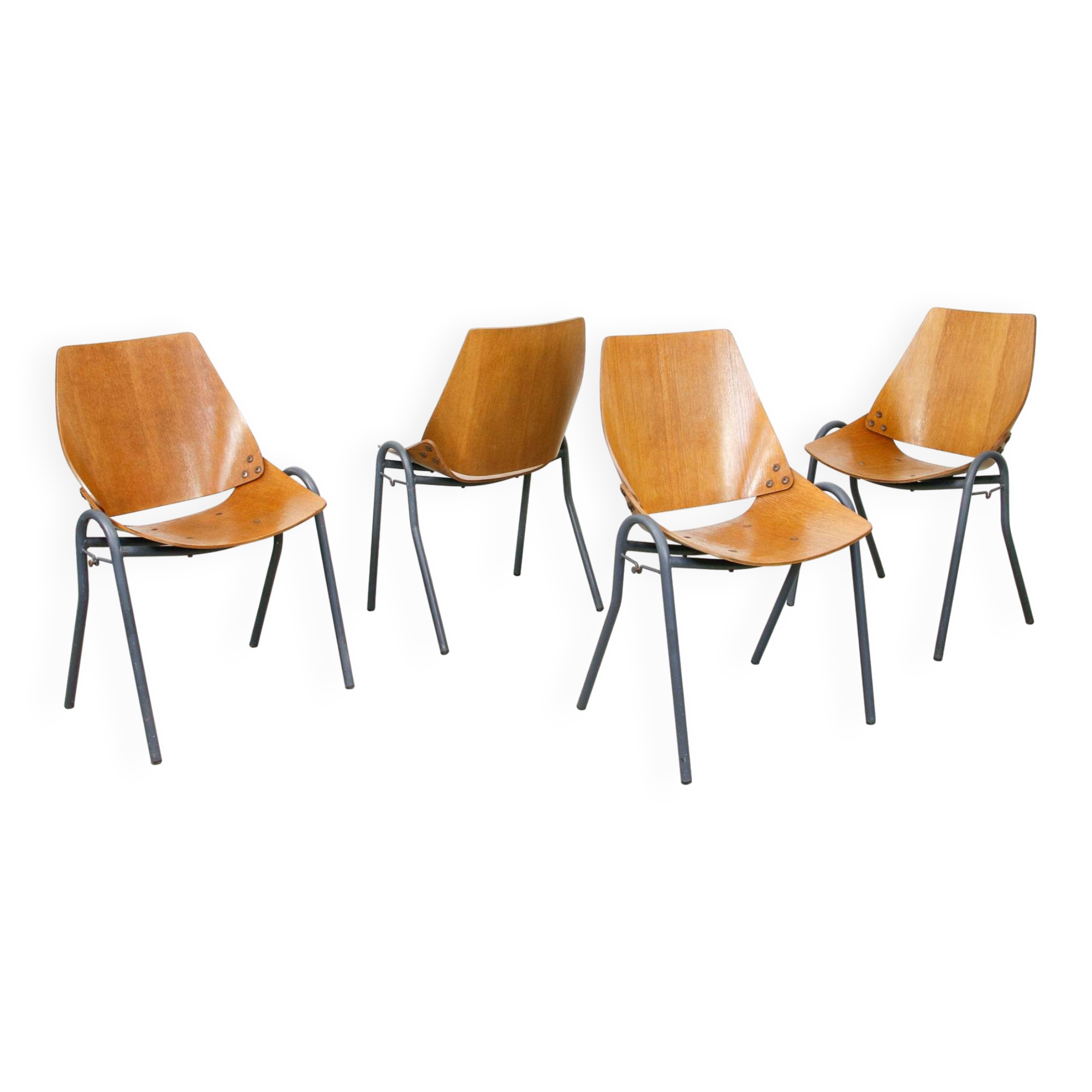 Linking Shell Chairs by Niko Kralj for Stol Kamnik, 1970s