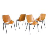Linking Shell Chairs by Niko Kralj for Stol Kamnik, 1970s