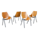 Linking Shell Chairs by Niko Kralj for Stol Kamnik, 1970s
