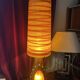 Accolay lamp in terracotta, resin lampshade with double lighting 1960