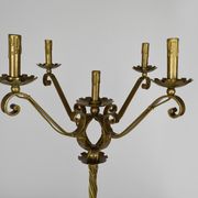 Gold wrought iron lamppost