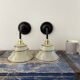 Set of two new electrified Art Deco wall lamps