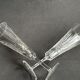9 champagne flutes – Blown and cut crystal