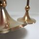 Pair of Scandinavian candlesticks brass vintage steel