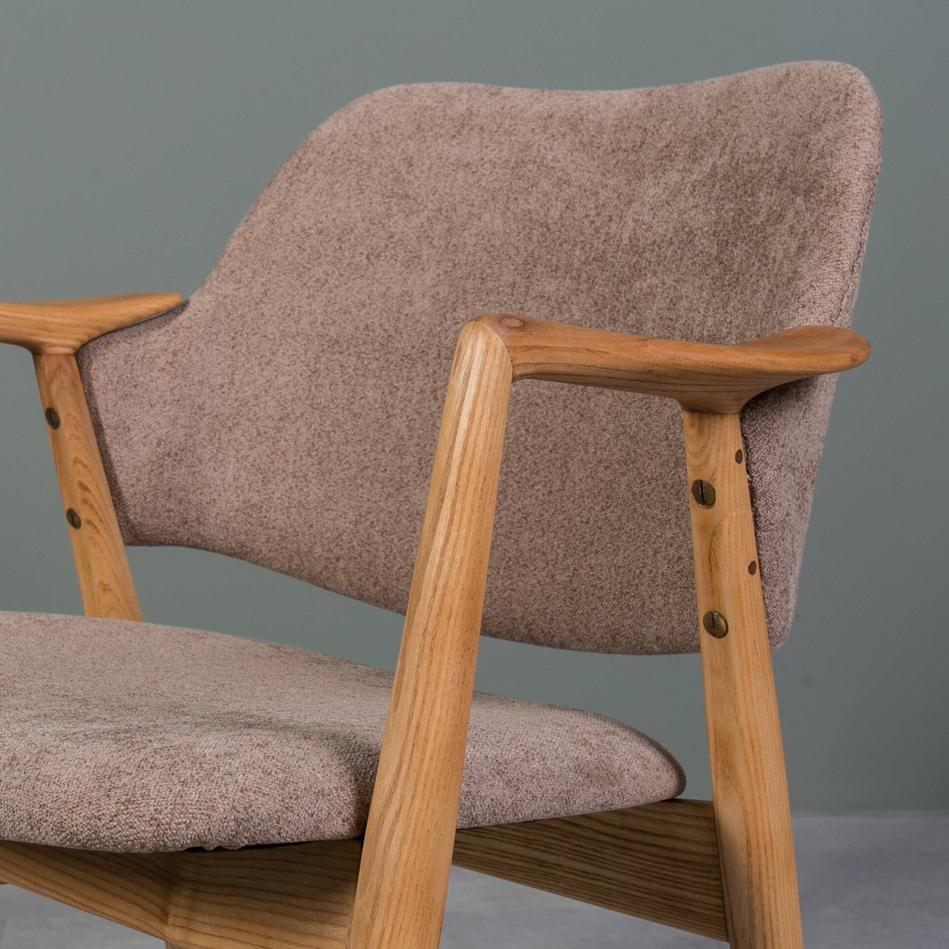 Designer Scandinavian Ash Wood Armchairs