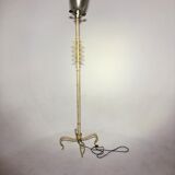 Vintage floor lamp entirely composed of white lacquered metal