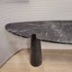 Console EROS, black Marquina marble, Angelo Mangiarotti for Skipper, 1970