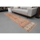 1970s Turkish Hand-Knotted Wool Cotton Orange Runner Rug 60x293