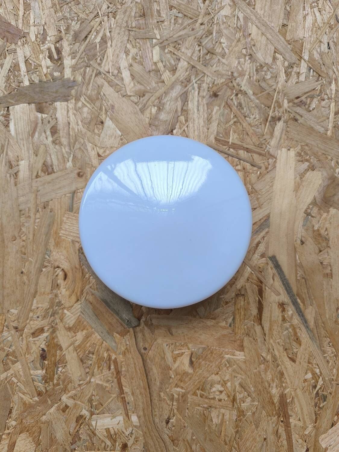 White opaline ceiling light 1970