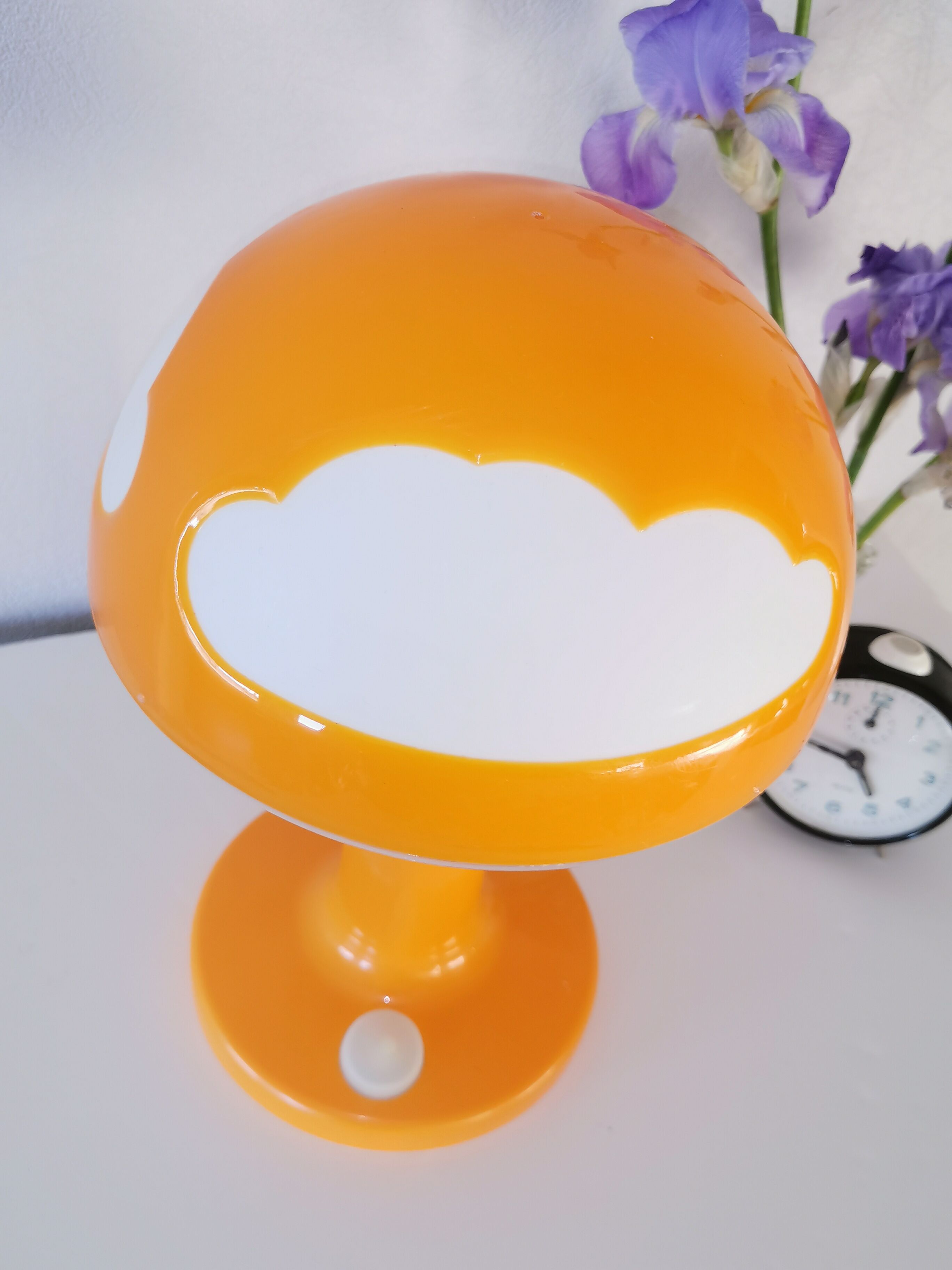 Mushroom lamp, orange cloud Skojig, henrik preutz design for Ikea, 1990