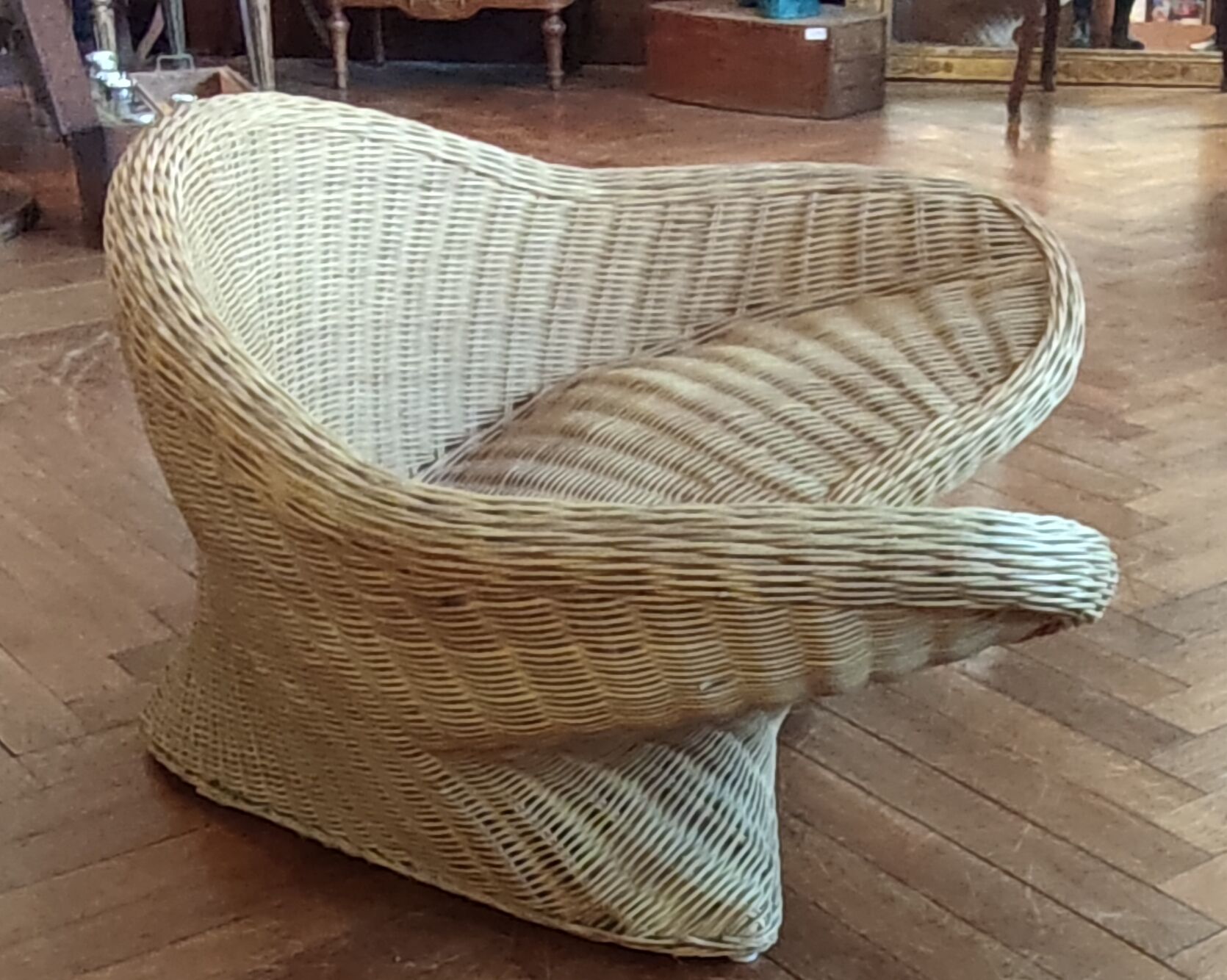 Vintage rattan meditation chair