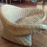 Vintage rattan meditation chair