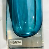 Vase kosta boda en verre violet bleu vert et transparent
