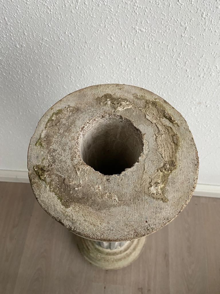 Neo Classic column vintage reconstituted stone 1980s