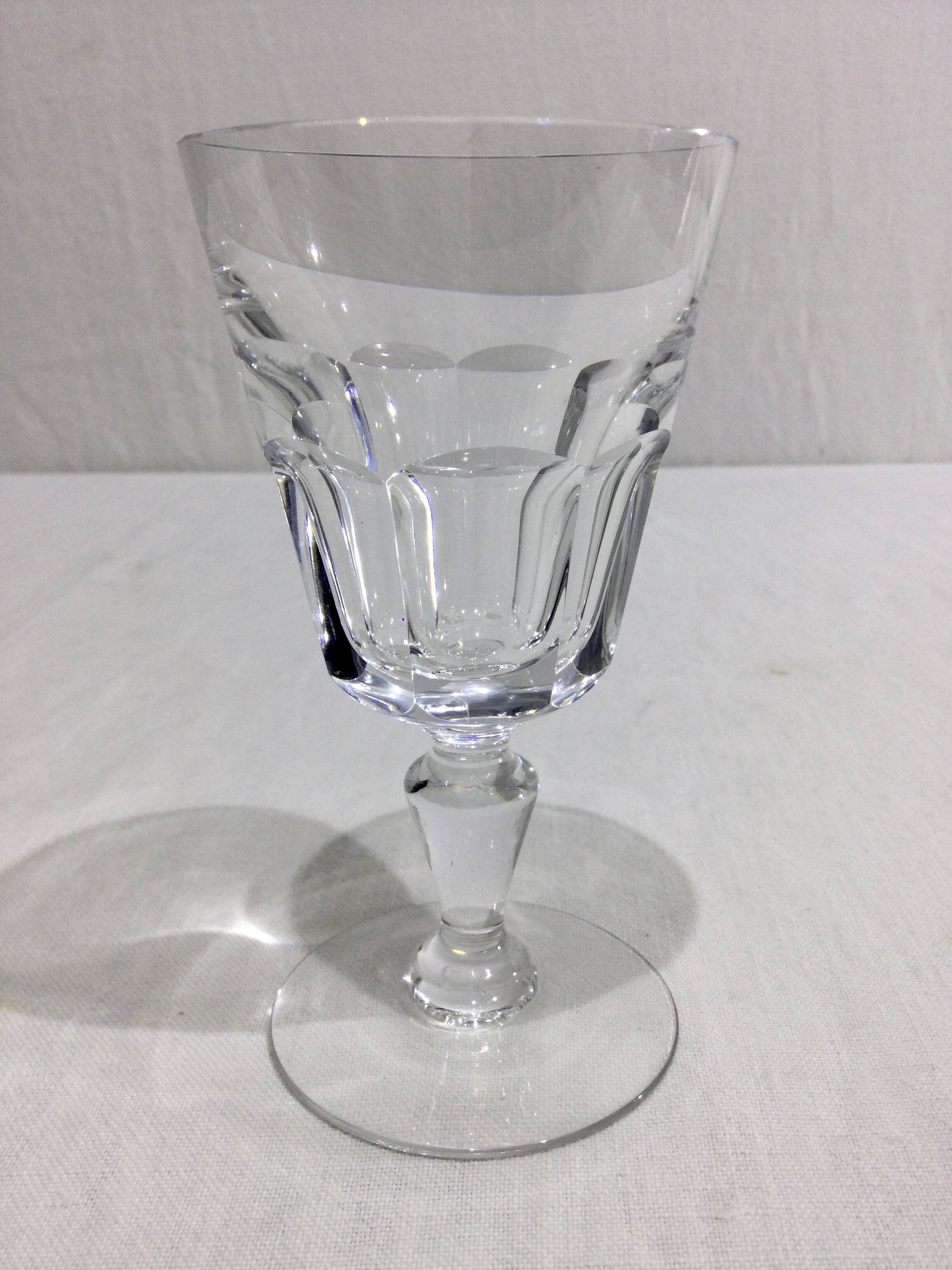 Baccarat – 9 Missouri Model White Wine Glasses