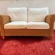 Antique 2-seater rattan sofa from the 70s