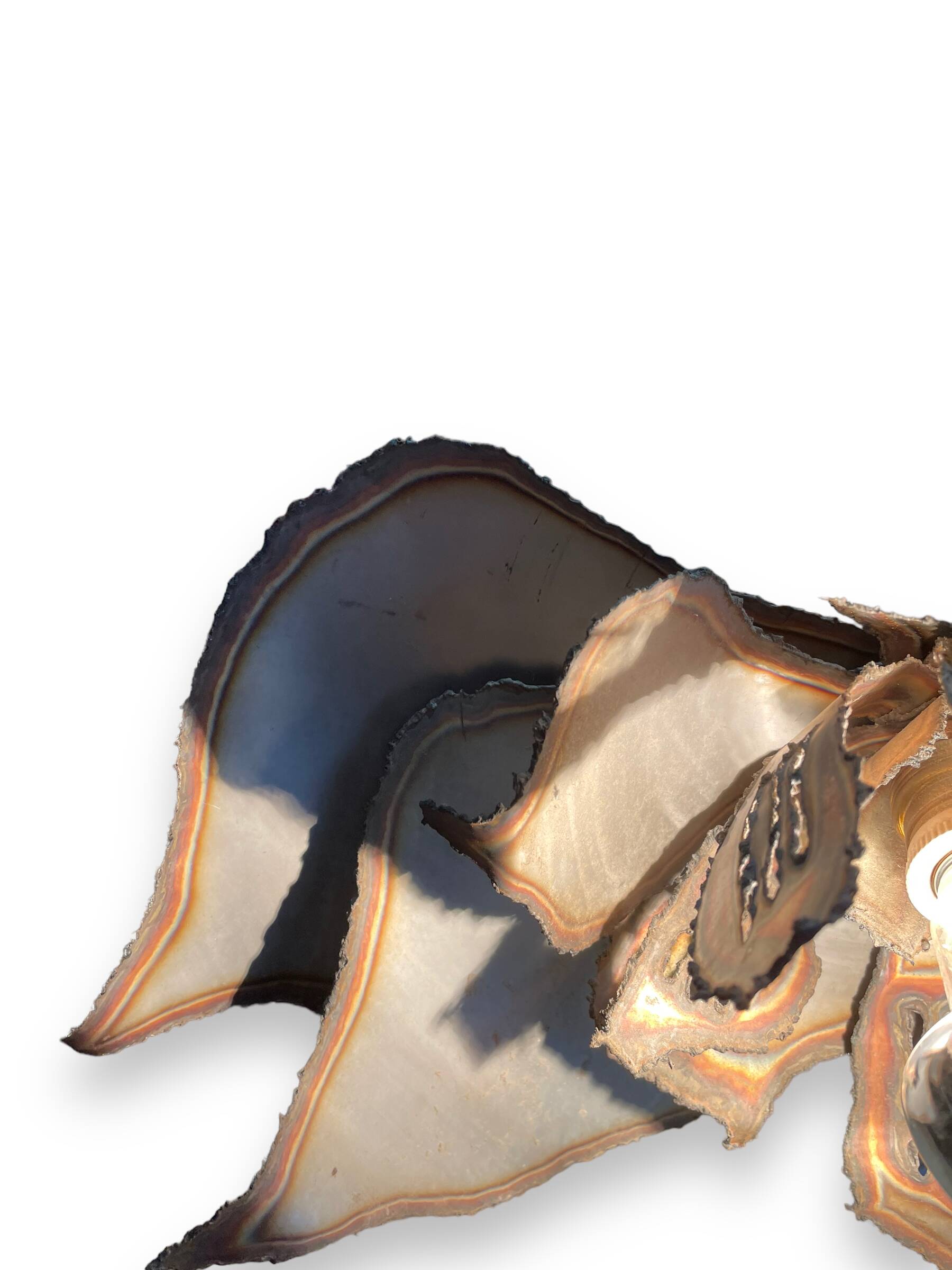 Metal flowers floor lamp