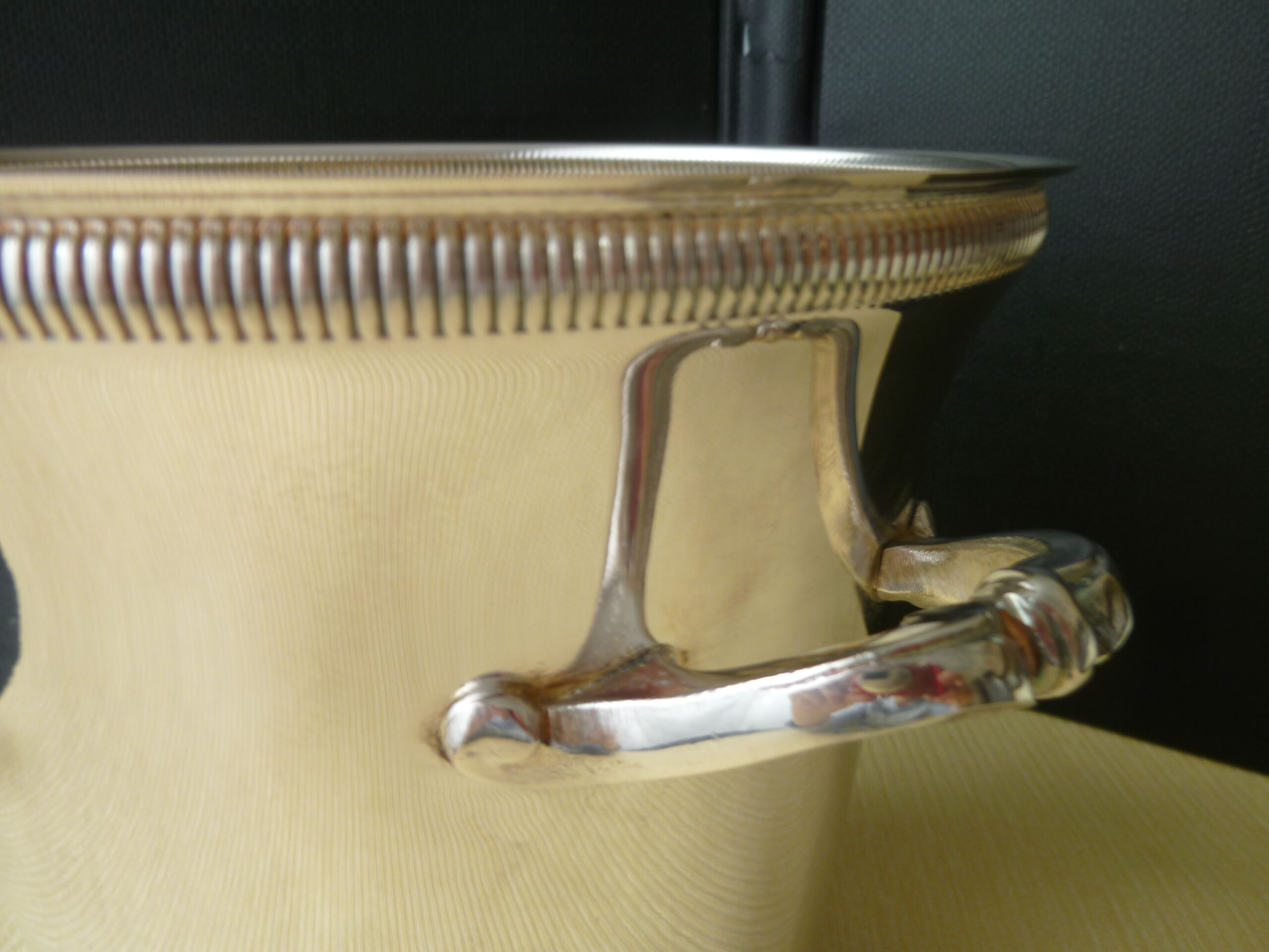 Silver metal champagne bucket "goldsmiths of france"