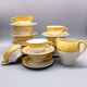 9-cup coffee set, textured yellow Moulin des Loups milk jug