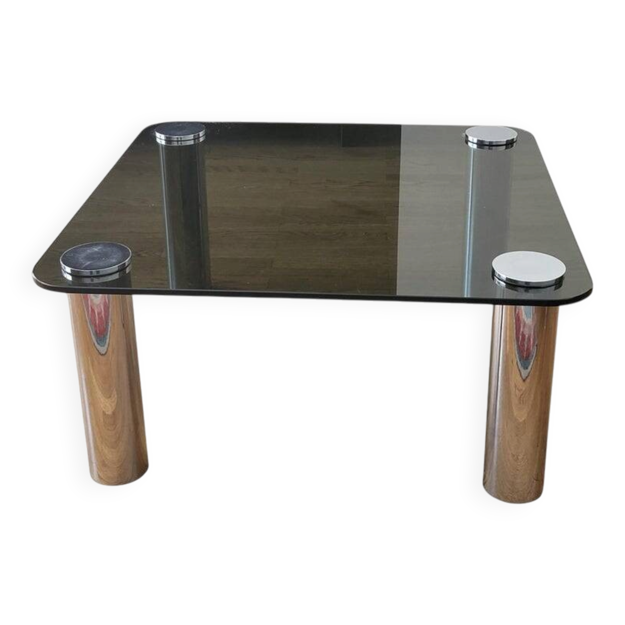 Marco Zanuso Coffee Table in Stainless Steel by Zanotta Vintage 1970