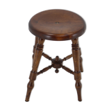 1940s Wooden Stool, Czechoslovakia