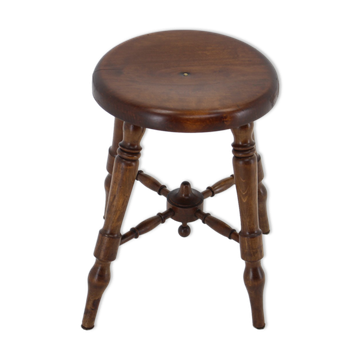 Tabouret en bois des années 1940, Tchécoslovaquie
