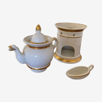 Porcelain teapot with stove