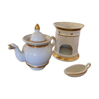 Porcelain teapot with stove