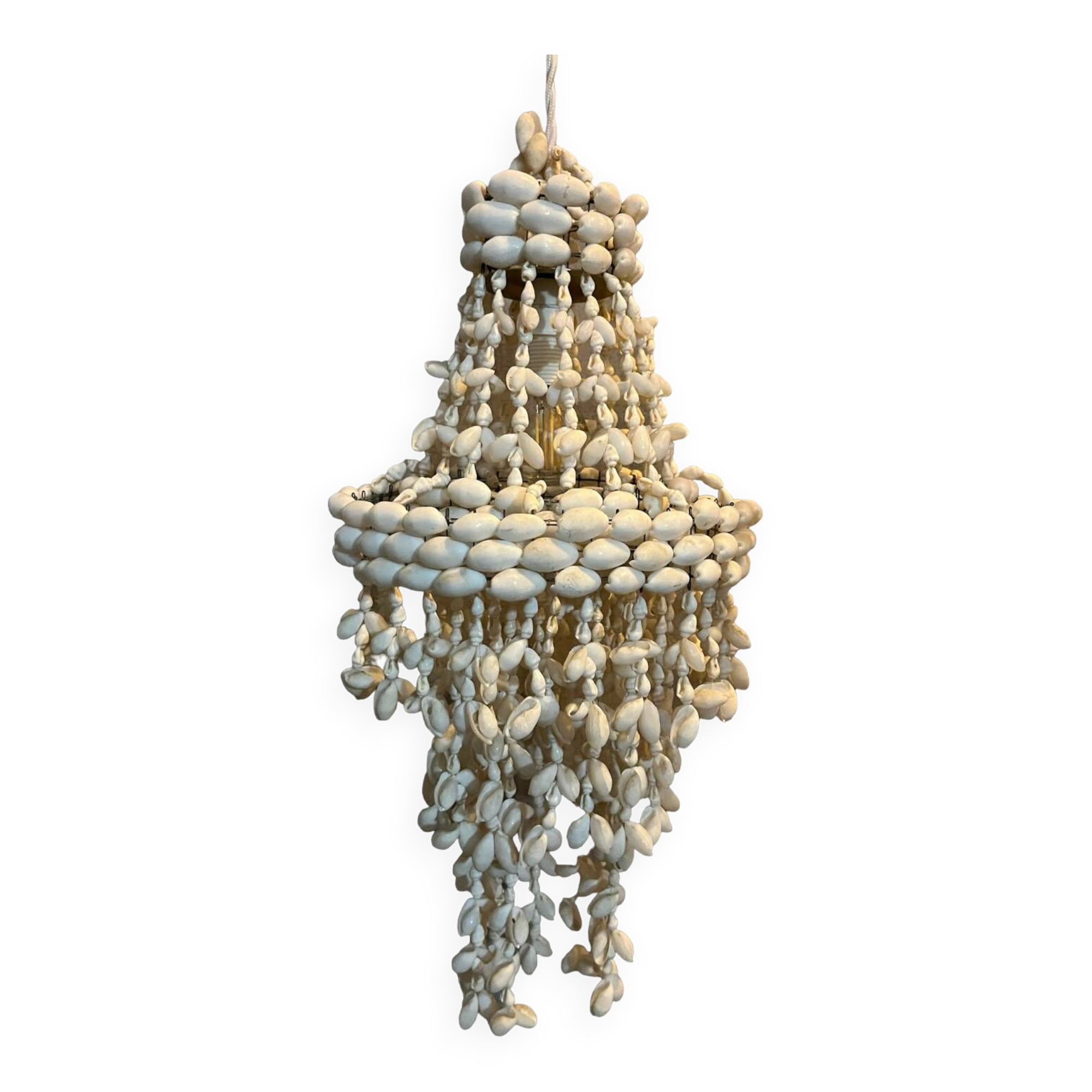 Shell pendant chandelier year 1970