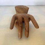 Vide poche baguier main en bois