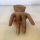Wooden hand ring sizer pocket emptier