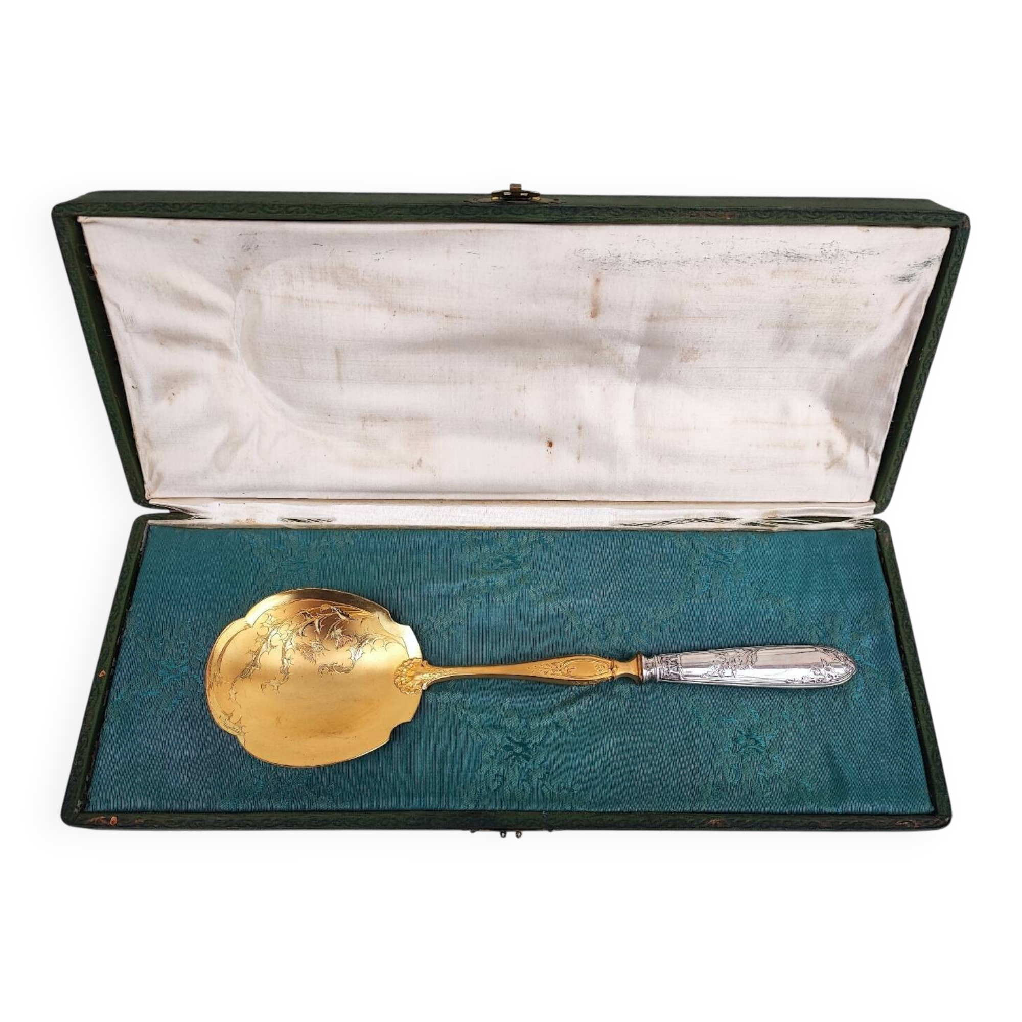 Sterling silver serving spoon