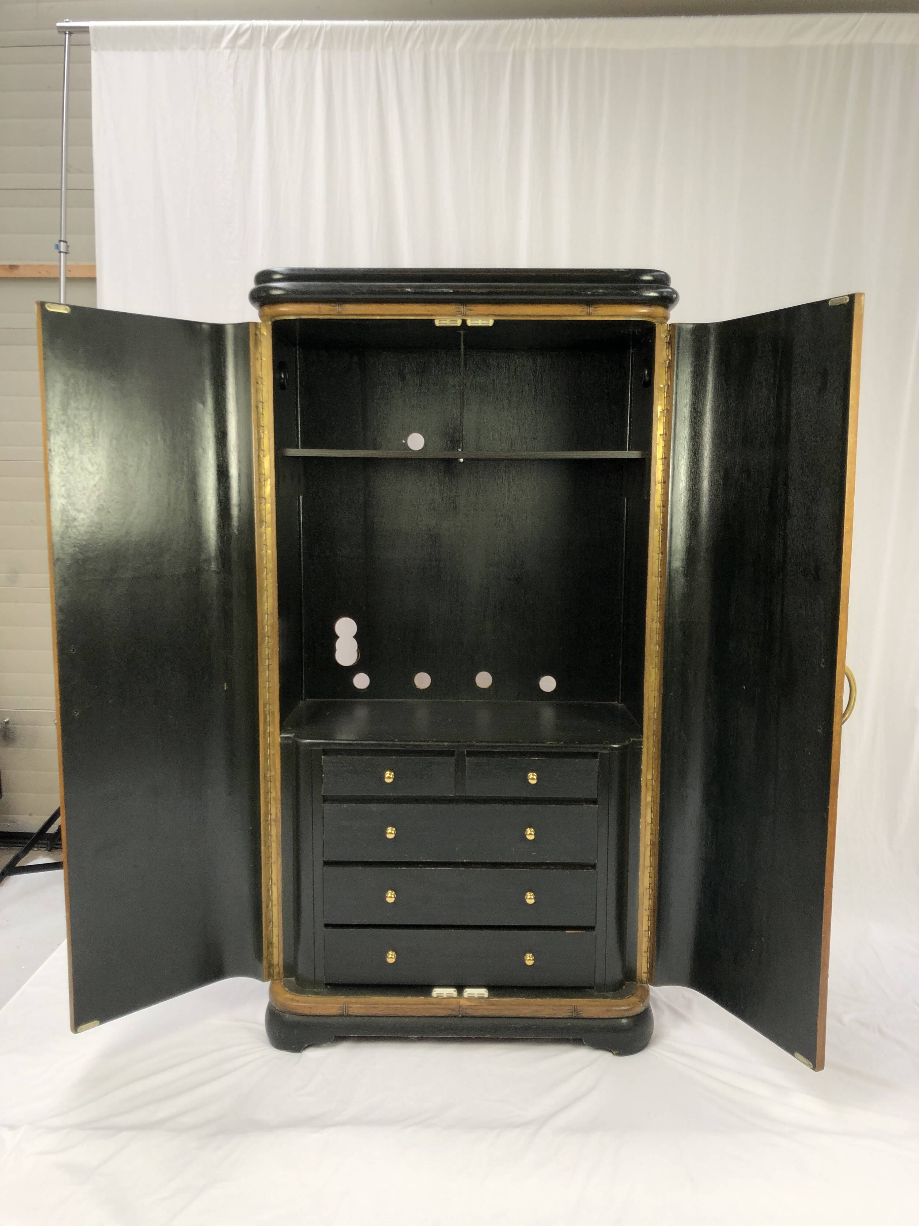 Vintage bamboo cabinet