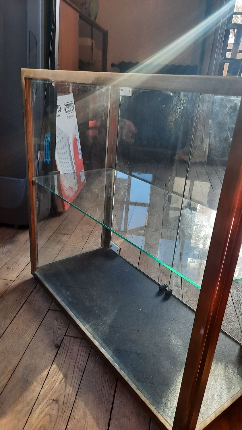 Art deco style brass showcase