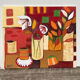 Contemporary painting bouquet of flowers oil on canvas still life