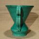 Vase 2 handles vintage green 50's Jean Austruy Saint Marcellin