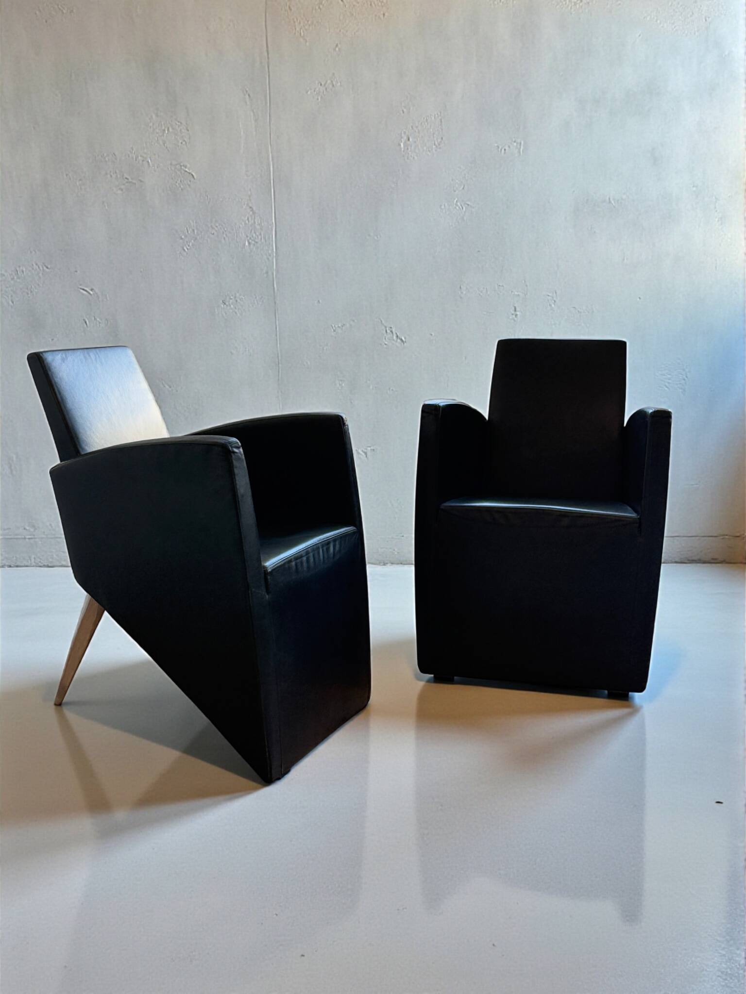 "J" armchairs by Philippe Starck for Aleph, 1989, set of 2