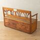 Biedermeier chest bench from the 1900s, pine wood