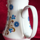 Cafetière en porcelaine de colditz germany décor fleurs vintage