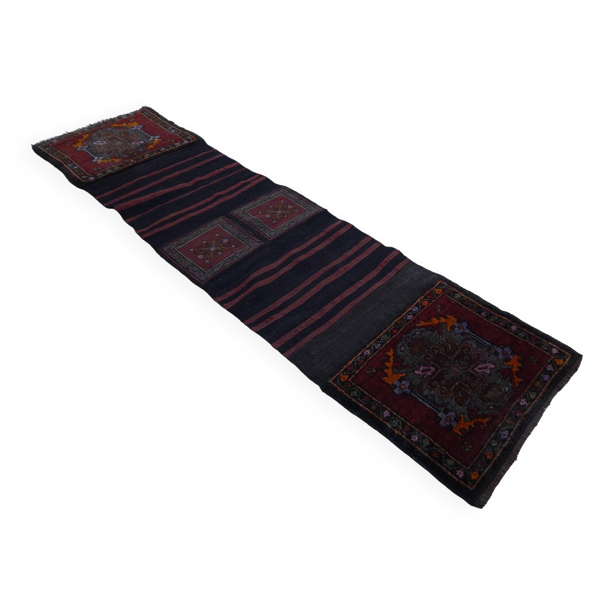 Vintage Turkish hallway rug 49x180 cm